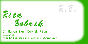 rita bobrik business card